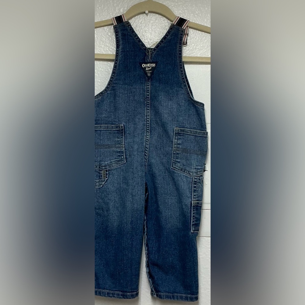 OshKosh B'gosh Blue Denim Overalls size 18 Months - Picture 2 of 4